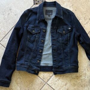AG Adriano Goldschmied Dark Blue Denim Jacket Size L